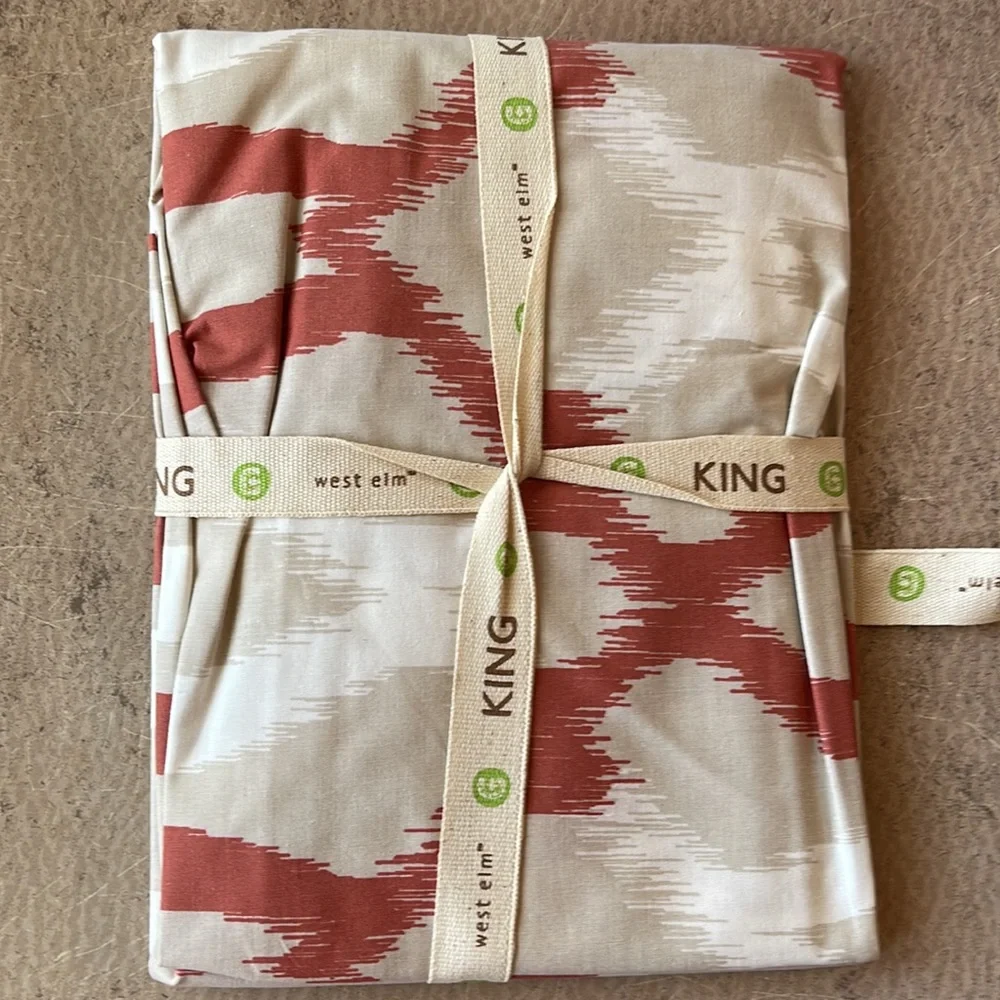 West Elm Organic Ikat Links King Pillow Sham